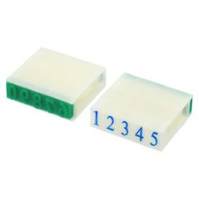 Detachable Number Stamp Plastic 9mm 9 Digits Font Size 3 Numeral 0-9 Set