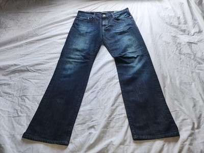 Mavi Men's Relaxed Straight Leg Bootcut Dark Blue Jeans Size 36/34 Is Used