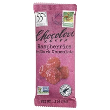 Raspberries in Dark Chocolate, 55% Cocoa, 1.2 oz (34 g)