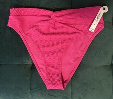 Victoria's Secret Pink Textured Solid High Waist Cheeky Bikini Bottom Size M