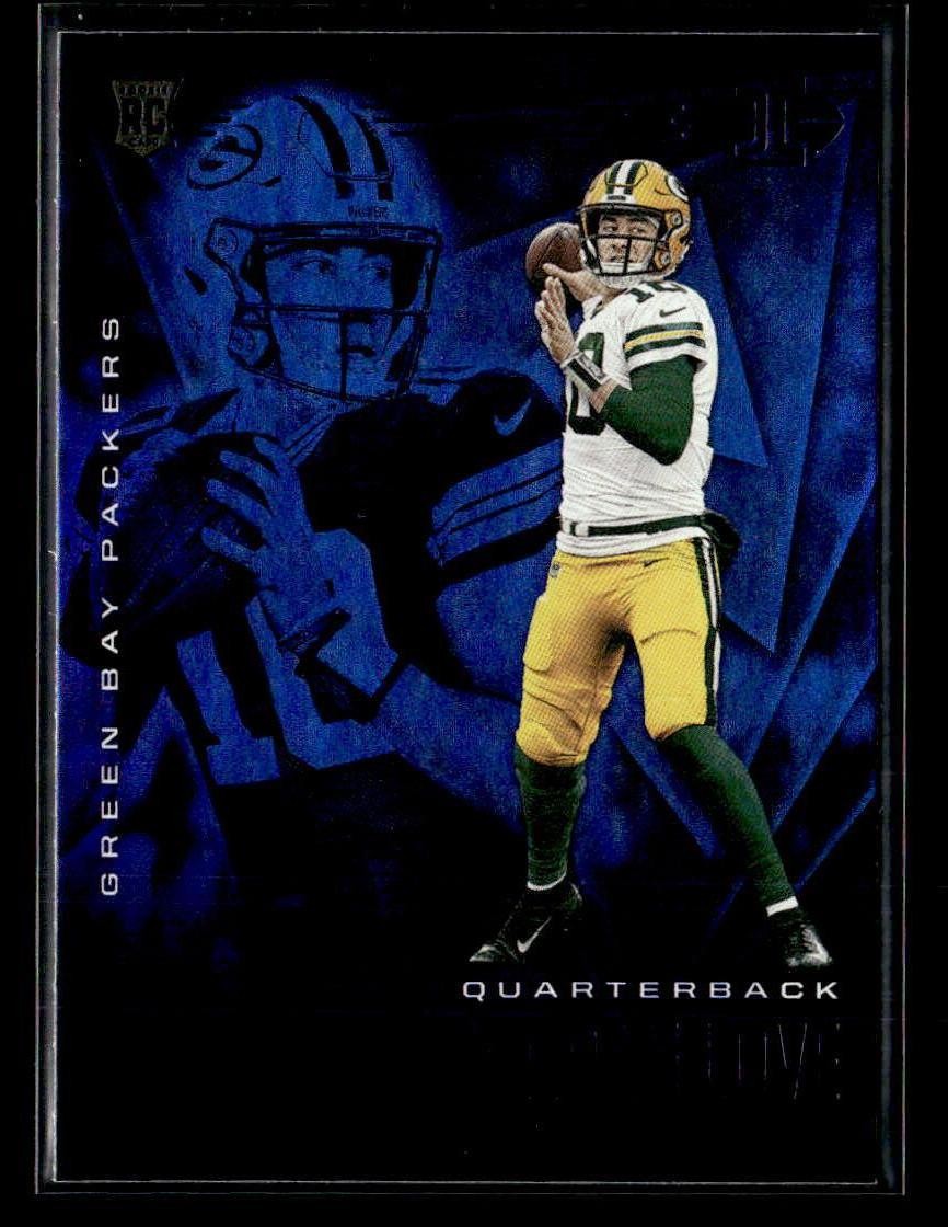 2020 Panini Illusions #8 Jordan Love Trophy Collection Sapphire Rookie card