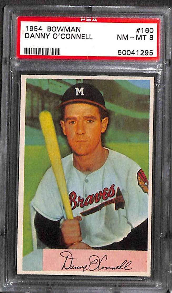 1954 Bowman #160 DANNY O'CONNELL PSA 8 NM-MT 50041295