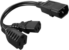 Splitter Power Cord IEC 320 C14 C13+NEMA 5-15R Power Cord Y Splitter Extension P