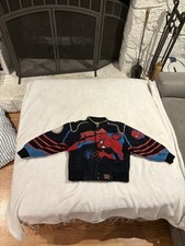 Jh Design Spider-Man Racing Jacket Embroidery Black Youth Size