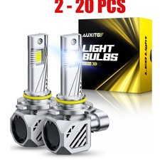 2-20x Auxito White 9006 Hb4 Led Headlamp Super Bright Bulb Kit Hilow Beam 6500k