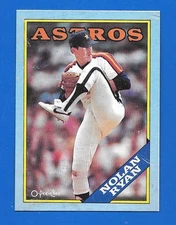 1988 TOPPS OPC N NOLAN RYAN BOX BOTTOM ASTROS O PEE CHEE HAND CUT