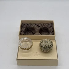 L'Objet Gold Plated Multi Color Pave Crystal Salt & Pepper Shakers Braided