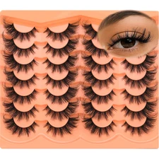 Cat Eye Lashes Fox False Eyelashes Mink Fluffy Eyelash Natural Look Wispy Lashes