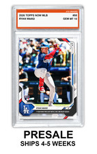 Ryan Ward 2026 TOPPS NOW MLB #98 Rookie RC Graded Gem Mint 10 - Presale