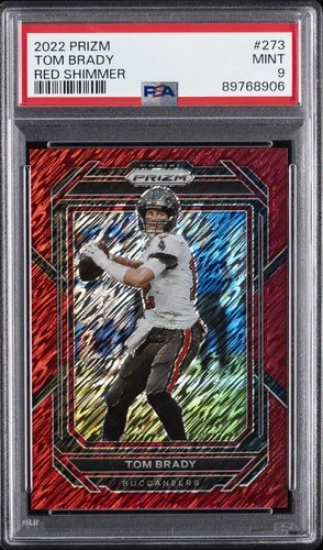 2022 PANINI PRIZM RED SHIMMER #273 TOM BRADY 22/35 PSA 9