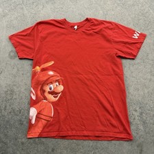 2006 Super Mario Bros Wii Rare Vintage T-Shirt Red Large