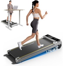 YPOO Walking Pad with Incline up to 6% Treadmill for Home with LED Display 136K