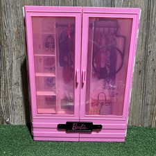 Barbie Wardrobe Clothes Closet Pink Mattel Storage Carrying Case 2018