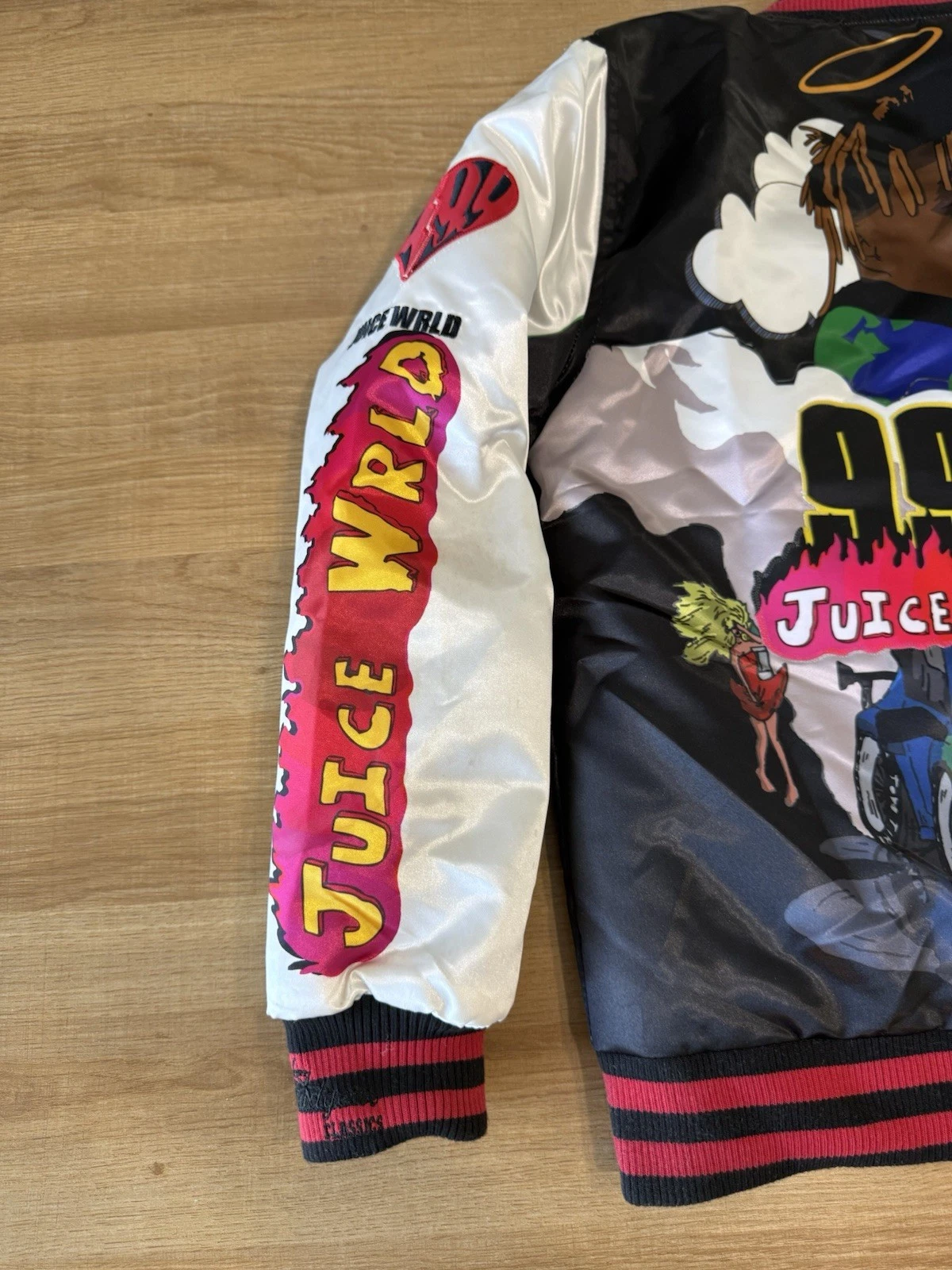 Headgear Classics Juice WRLD Goodbye & Good Riddance Satin Bomber Jacket Size L - product detail image 7