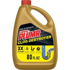 Liquid-Plumr Pro-Strength Clog Destroyer, Liquid Drain Cleaner, 80 Fluid Oun...