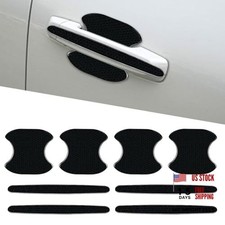 YoRise 8PCS Car Door Handle Scratch Protector Sticker, Reflective Car Black