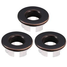 uxcell Sink Basin Trim Overflow Cover Copper Insert in Hole Round Caps,Bronze Bl