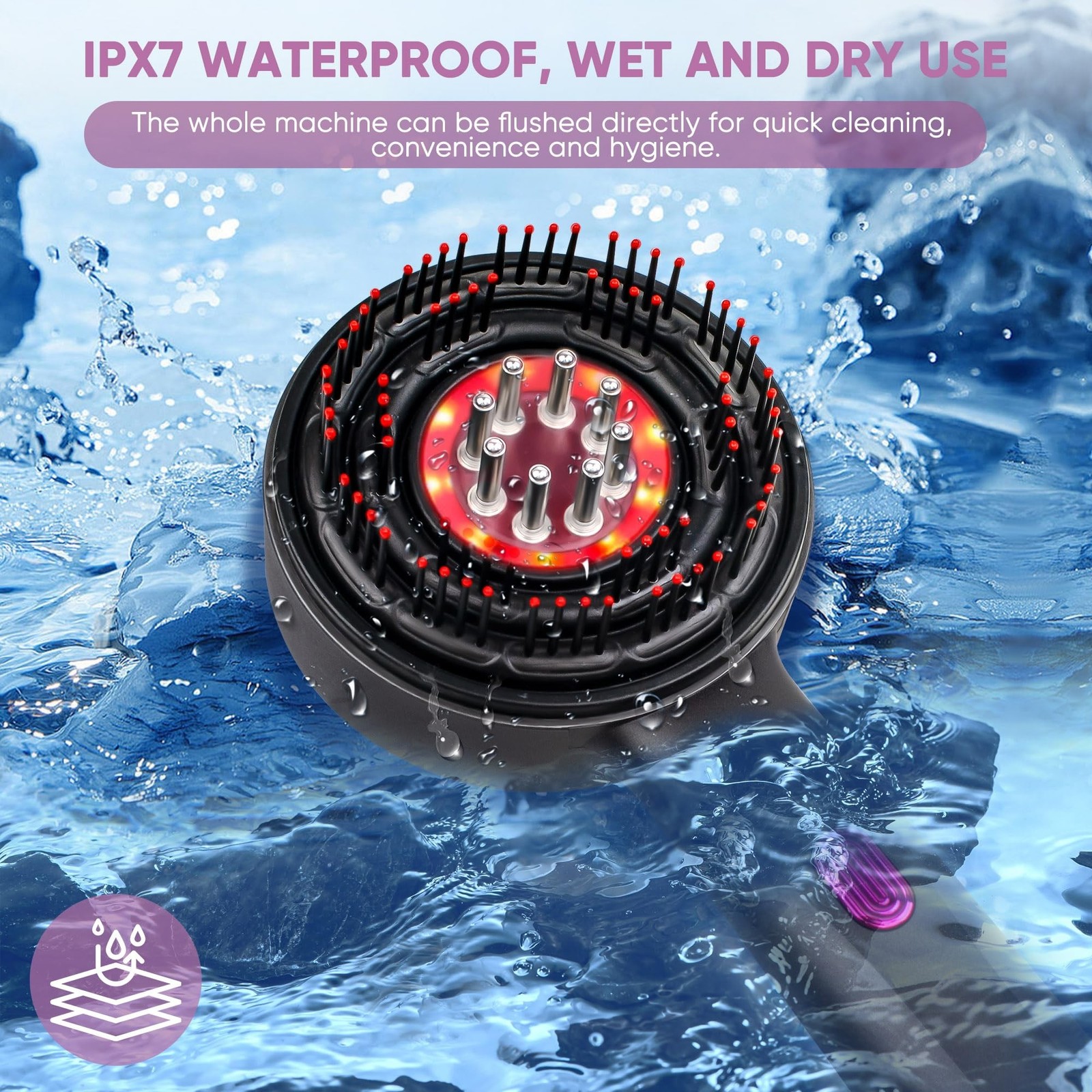 3 in 1 Scalp Massager Hair Growth Hair Oil Applicator,Electric Scalp Brush fo...