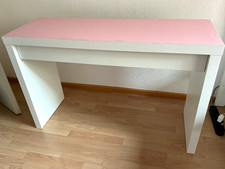 Malm Schminktisch Weiß/Rosa mit 1 Schublade 120x41x77,4 cm Holzwerkstoff
