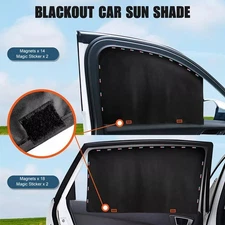 4X Magnetic Car Side Front Rear Window Sun Shade Cover Mesh Shield UV Protection