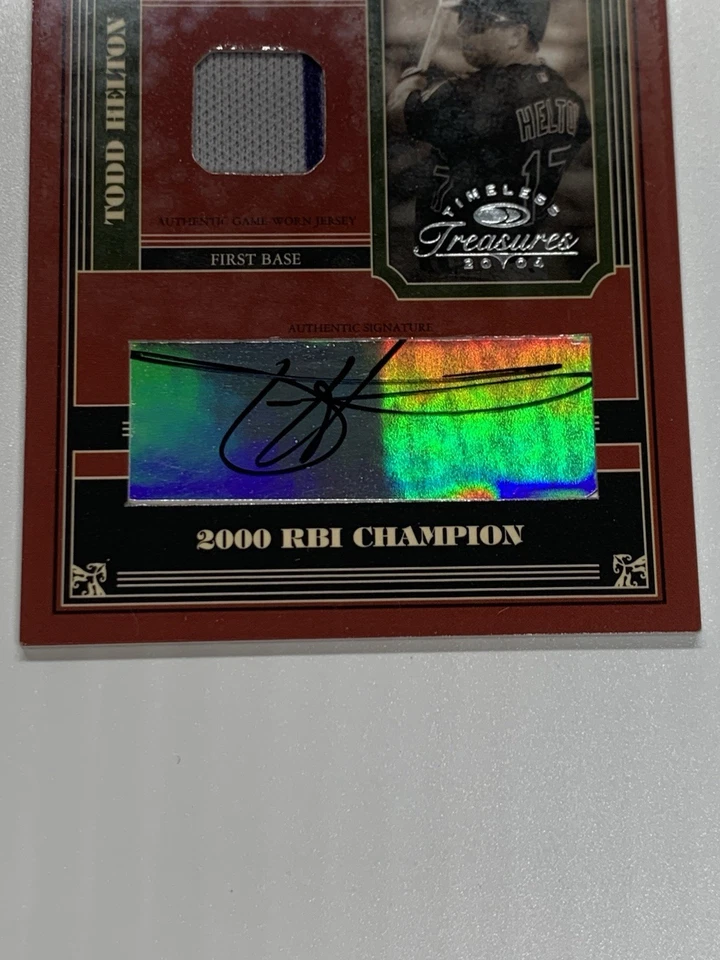 Tarjeta Donruss Todd Helton 1/1 Auto Statistical Champions Timeless Treasures 2004 Foto 2 de 4
