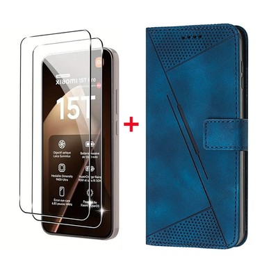 Handy Hülle für Xiaomi 15T & 15T Pro Klapphülle Case Tasche Magnet Etui 9H Glas