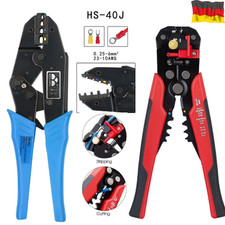 Crimpzange isolierte Kabelschuhe Flachsteckh&uuml;lsen Sto&szlig;verbinder Zange 0,5 - 6 mm