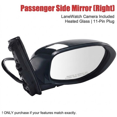 Mirror 76200-TK8-A51ZD Power Heated Built-In Camera For Honda Odyssey EX EX-L