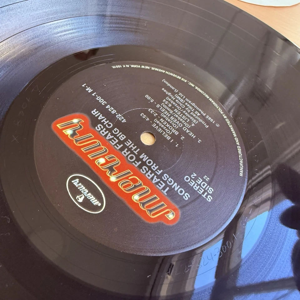 1985 TEARS FOR FEARS Songs From The Big Chair Original 1st Pressing In Shrink! - Image 4 of 4