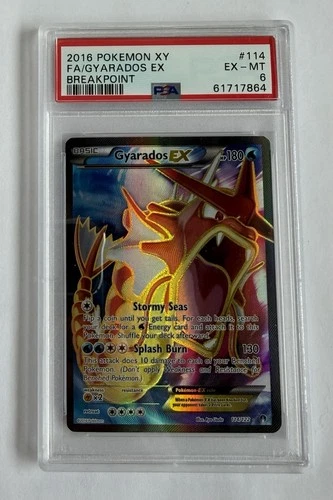 2016 POKEMON XY BREAKPOINT #114/122 GYARADOS EX FULL ART ULTRA RARE PSA 6