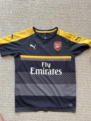 Arsenal Puma 2016/2017 Training Match Shirt grau gelb Kinder 11-12 Jahre RAR