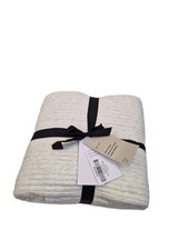 West Elm Organic Cotton Cloud Jersey Textured Double Duvet Cover - Grey (Mark)