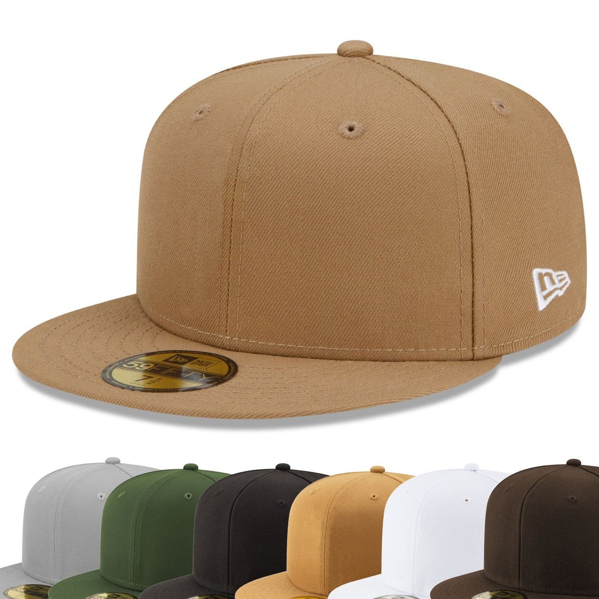 New Era 59Fifty Essential Cap – Flache Krempe, Geschlossener Rücken | Baseballkappe Für Herren In Uni-Optik
