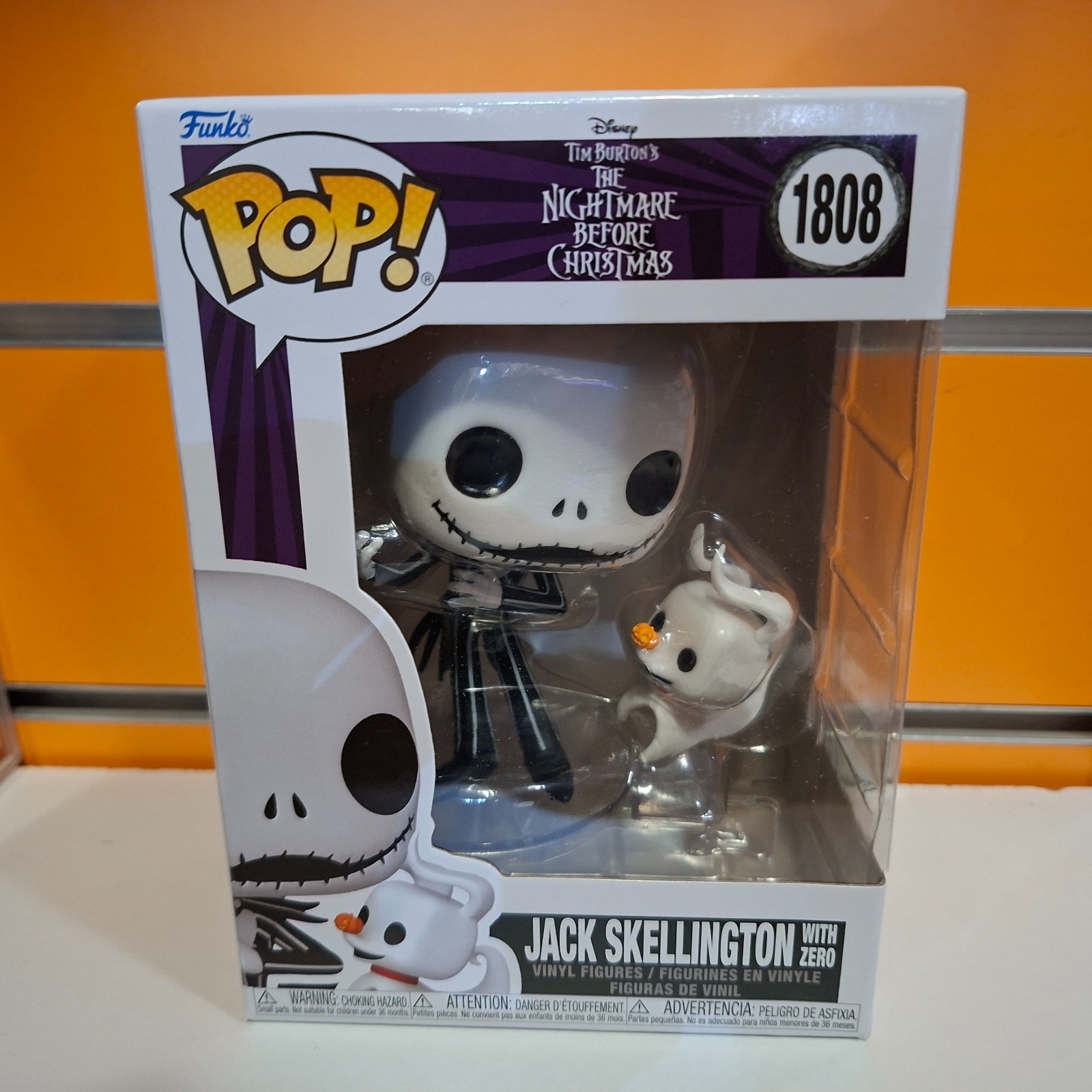 Funko Pop! n. 1808 The Nightmare Before Christmas - Jack Skellington with Zero
