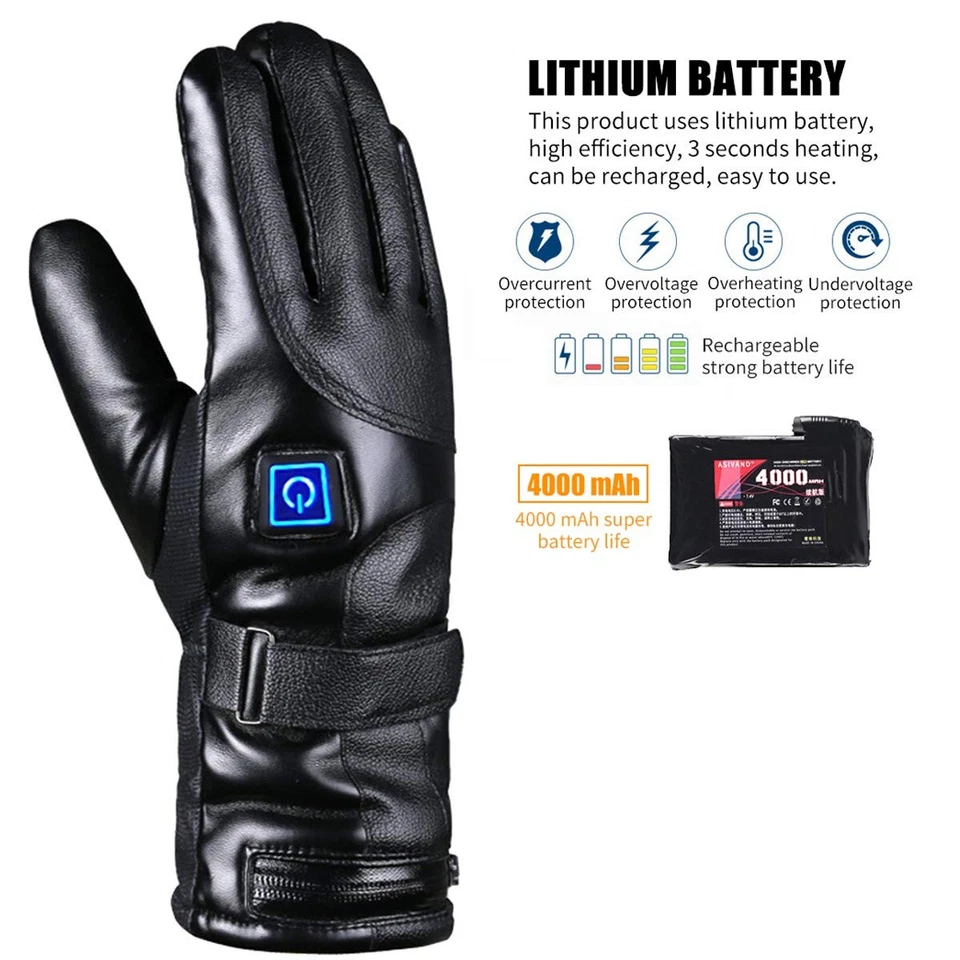 Beheizte Handschuhe Herren Damen Beheizbare Handschuhe Elektrisch Heizhandschuhe - Bild 4 von 4