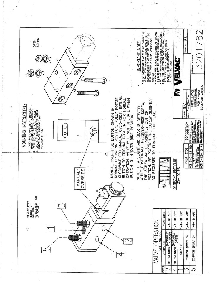 320178 -- 4-WAY ELECTRONIC SOLENOID VALVE (Direct Replacement for ...