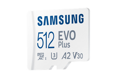 Samsung EVO Plus (2024) microSD-Speicherkarte inkl. SD-Adapter, 512 GB Speicherk