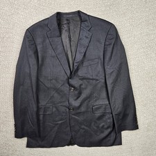 Hugo Boss Blazer Jacket Men's 44R Gray Black Reda Super 100s Wool USA Flaw