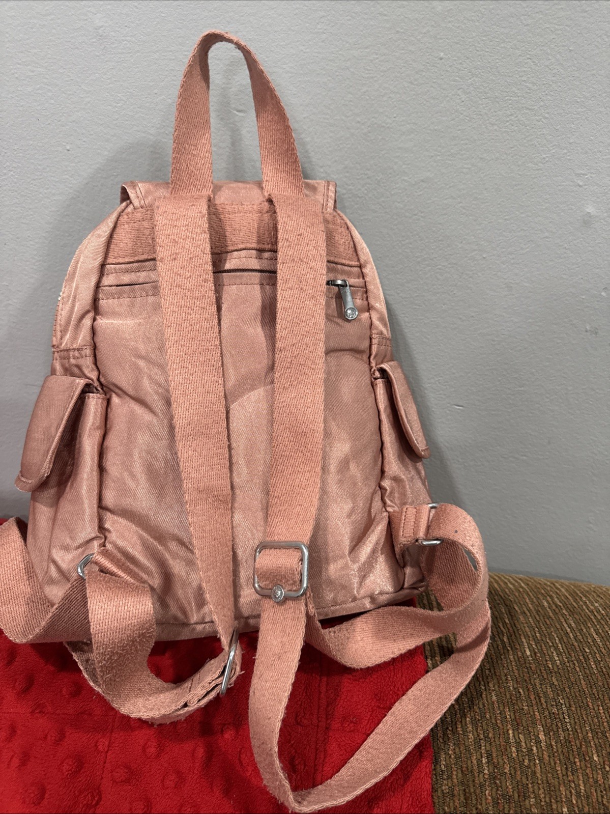 Kipling Backpack With  Multiple pockets Peach - image 7