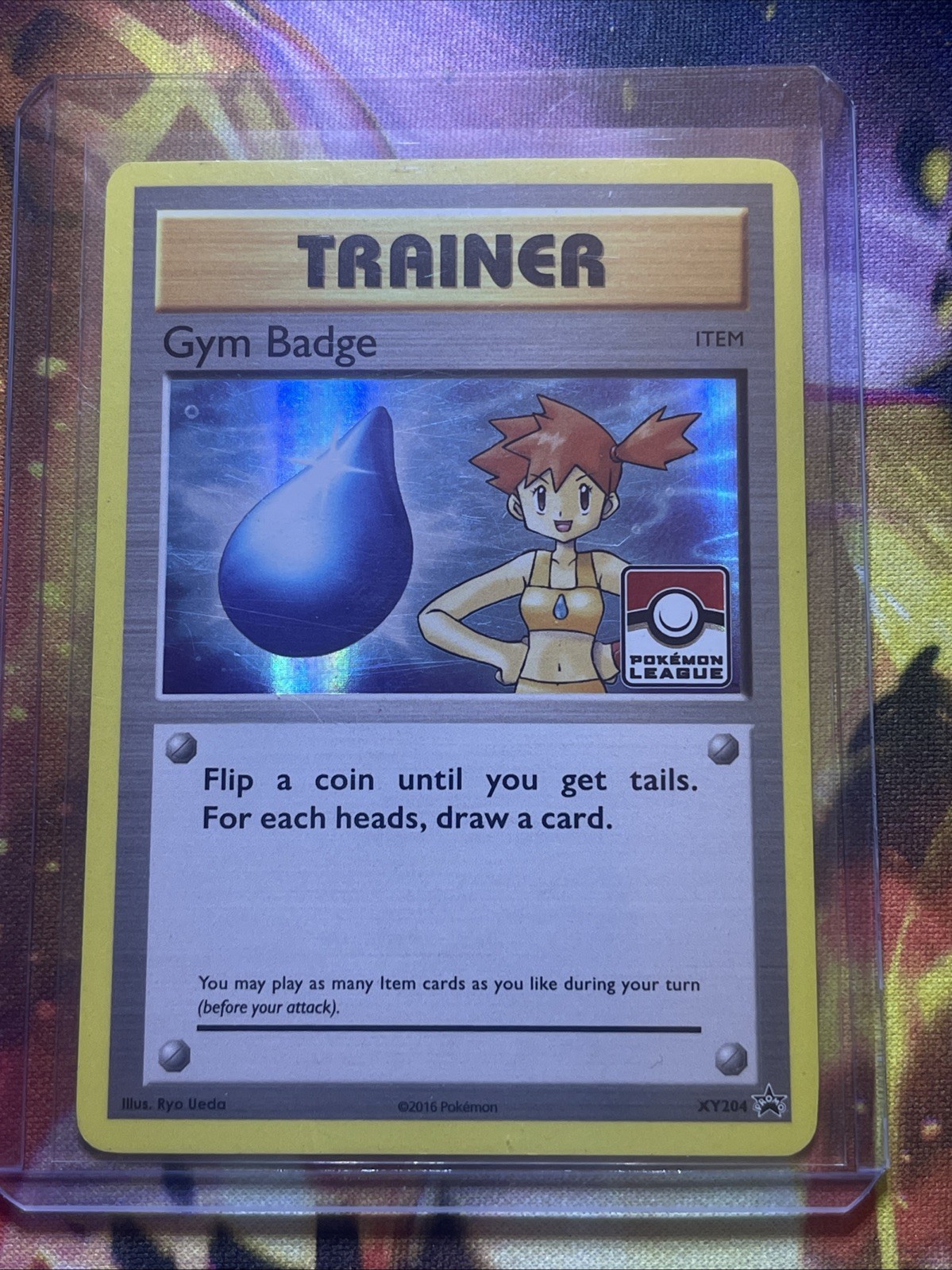 Pokemon TCG Cards Gym Badge XY204 (Misty) Black Star PROMO Holo FREE SHIPPING Mp
