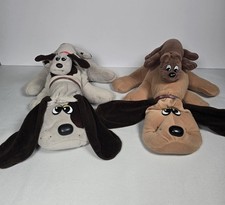 4 LOT Vintage Tonka Pound Puppies 2 18 Large 1985 2 8" Small Brown Gray