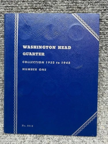 Washington Silver Quarters 1932-1945 34 Coins 90% Silver Album