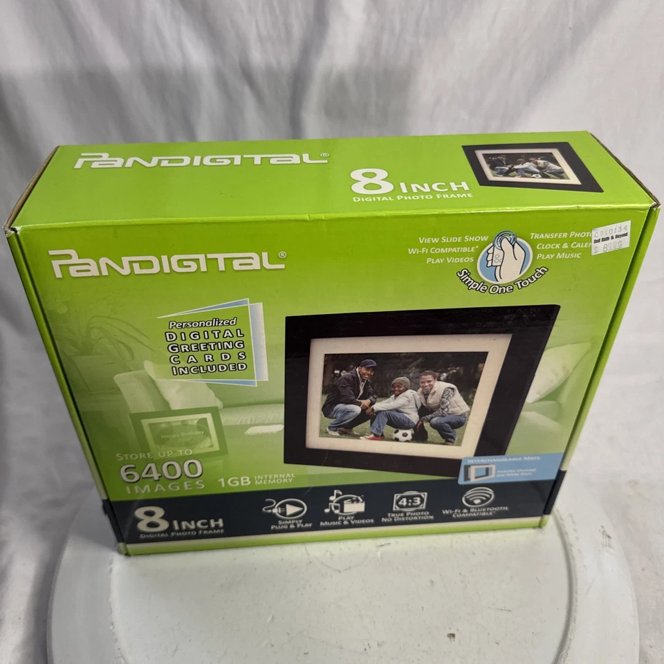 Pandigital Digital Photo Frame 8 Inch 1 GB P18056W01B #18414 - Image 2 of 4