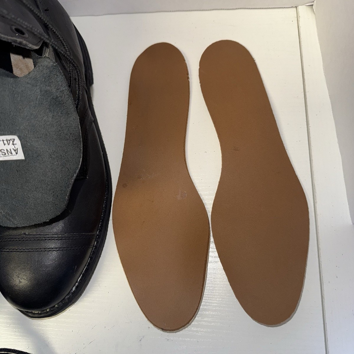 Vintage 88 Black 10.5 Leather Combat Boot COVE Military  display picture 2