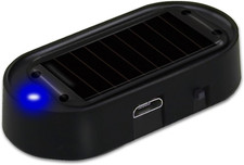 Car Solar Power Simulated Dummy Alarm, Anti-Theft LED Flashing Security Light Fa