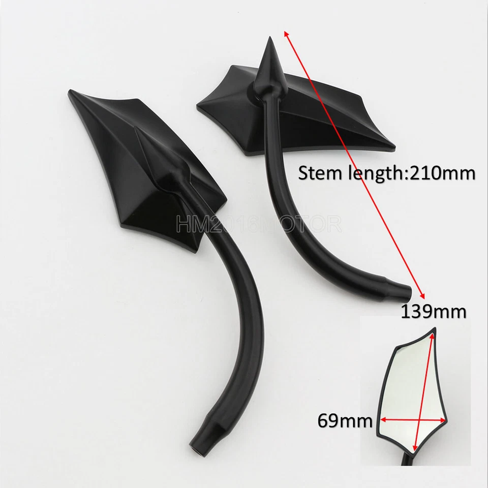 Espejos retrovisores negros para motocicleta Suzuki Intruder VL 1400 1500 800 Volusia 800 2 piezas Foto 2 de 4