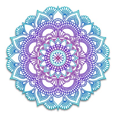 Vibrant Colorful Pattern Mandala Vinyl Sticker Car Sticker Decal Laptop Buddhist