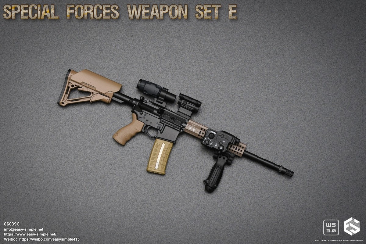 1:6 scale Easy & Simple Special Forces Weapon Set E for 12