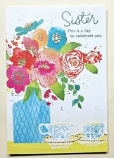 Happy Birthday, My Sister / Greeting Card Large Format  Envelope 8x5,5" 