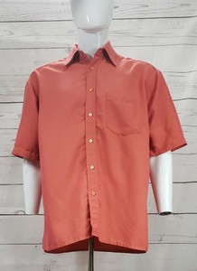 mens red short sleeve dress shirt